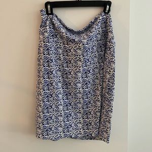 Ellie Kai blue and white spandex and nylon skirt